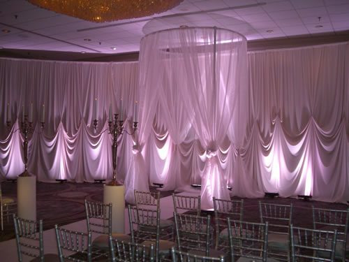 Designed Fabric Backdrop Ivory