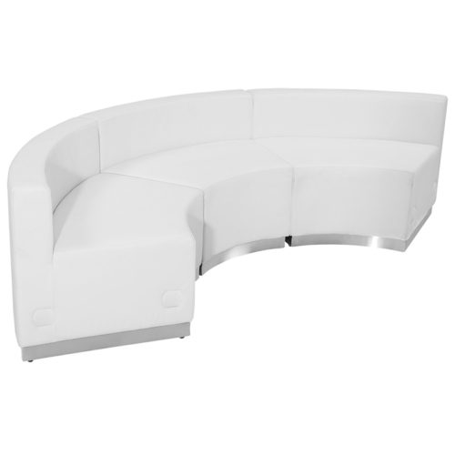 Ace Convex Chair White Leather